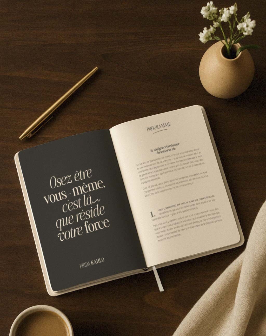 carnet fermé lifestyle ouvert-flat